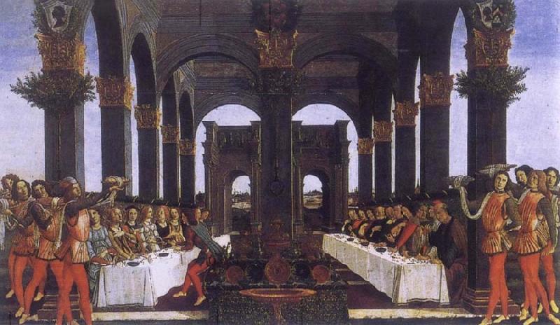 Sandro Botticelli The novel of the Anastasius degli Onesti the wedding banquet China oil painting art